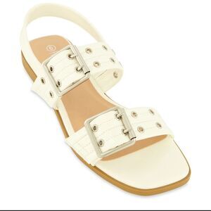 BRAND NEW FOREVER LINK DOUBLE BUCKLE BAND ANKLE STRAP SANDALS